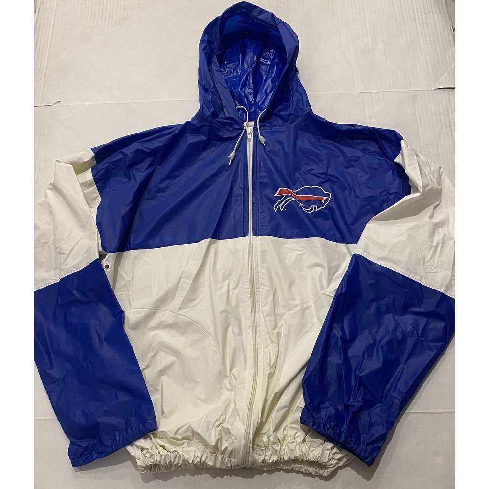 Vintage 1994 Buffalo Bills Rainmate Jacket. NFL Hooded PVC Slicker Rare. Large
